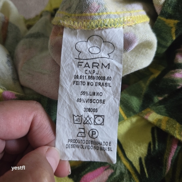 Farm Rio Summer Memories  Beach palm Trees Linen Shorts M Made in Brazil - Picture 6 of 10